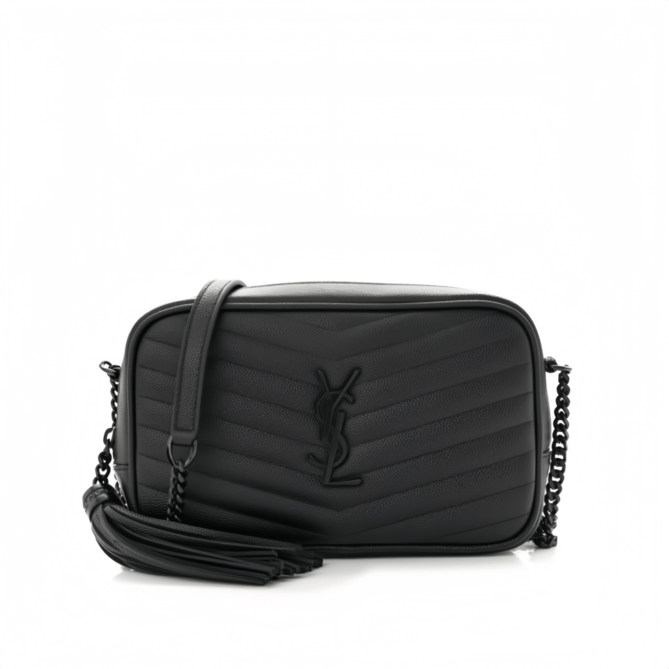 Saint Laurent Lou Camera Bag In Quilted Leather Black 18Cm view 2