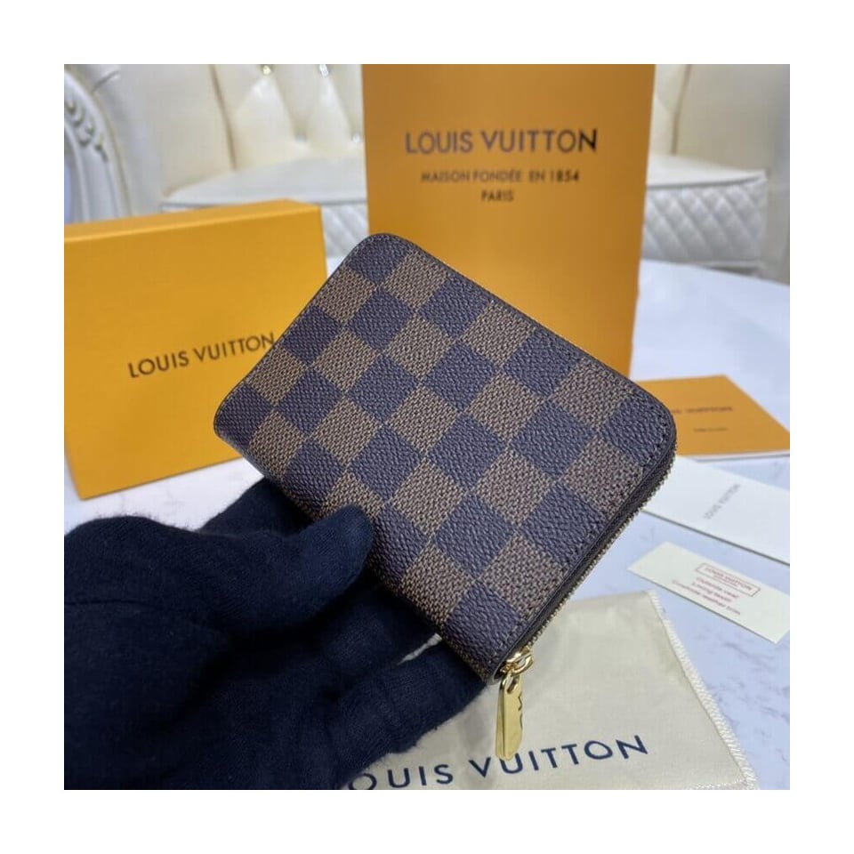 Louis Vuitton Damier Ebene Zippy Coin Purse Brown view 4