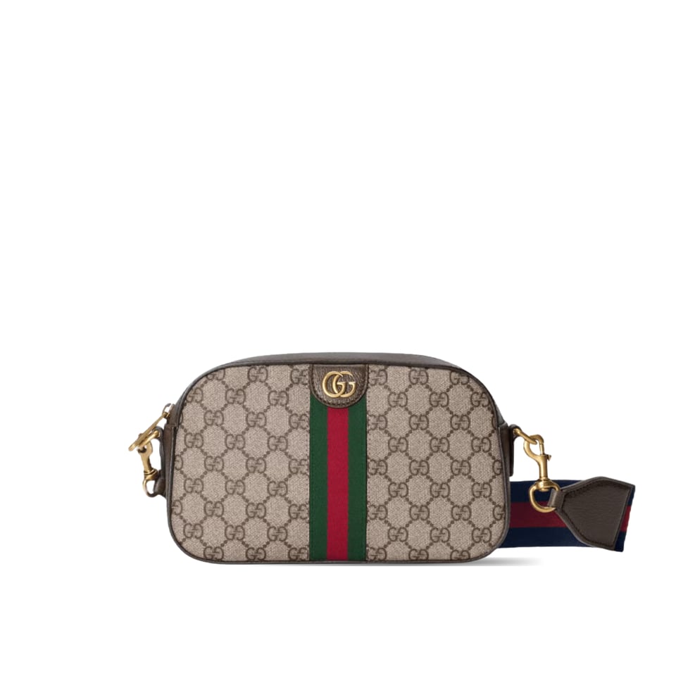 Gucci Ophidia Small Crossbody Bag Beige/Ebony 24cm/9.4in