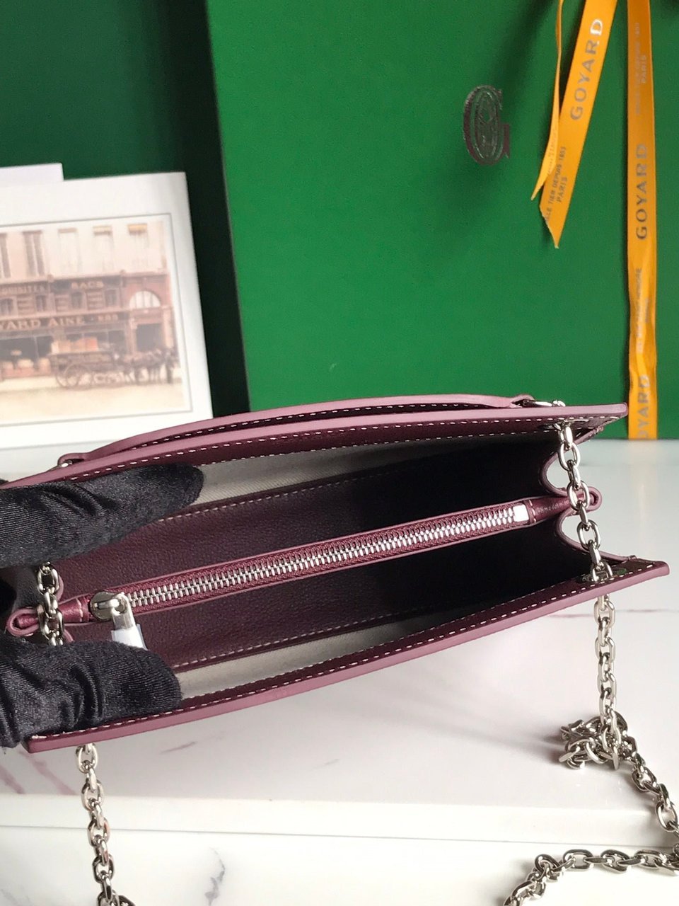 Goyard Rouette Structuré Mini Bag 21cm Wine Red Goyardine Canvas And Calfskin view 3