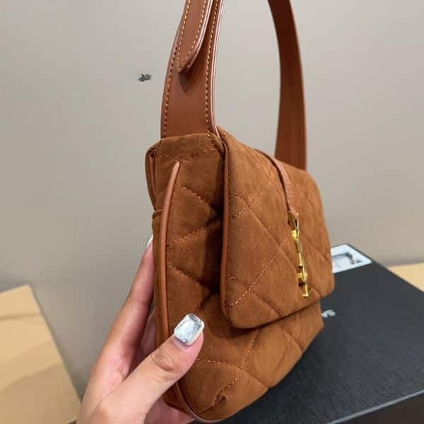 Saint Laurent Le 5 A 7 Hobo Bag Brown 27Cm view 6