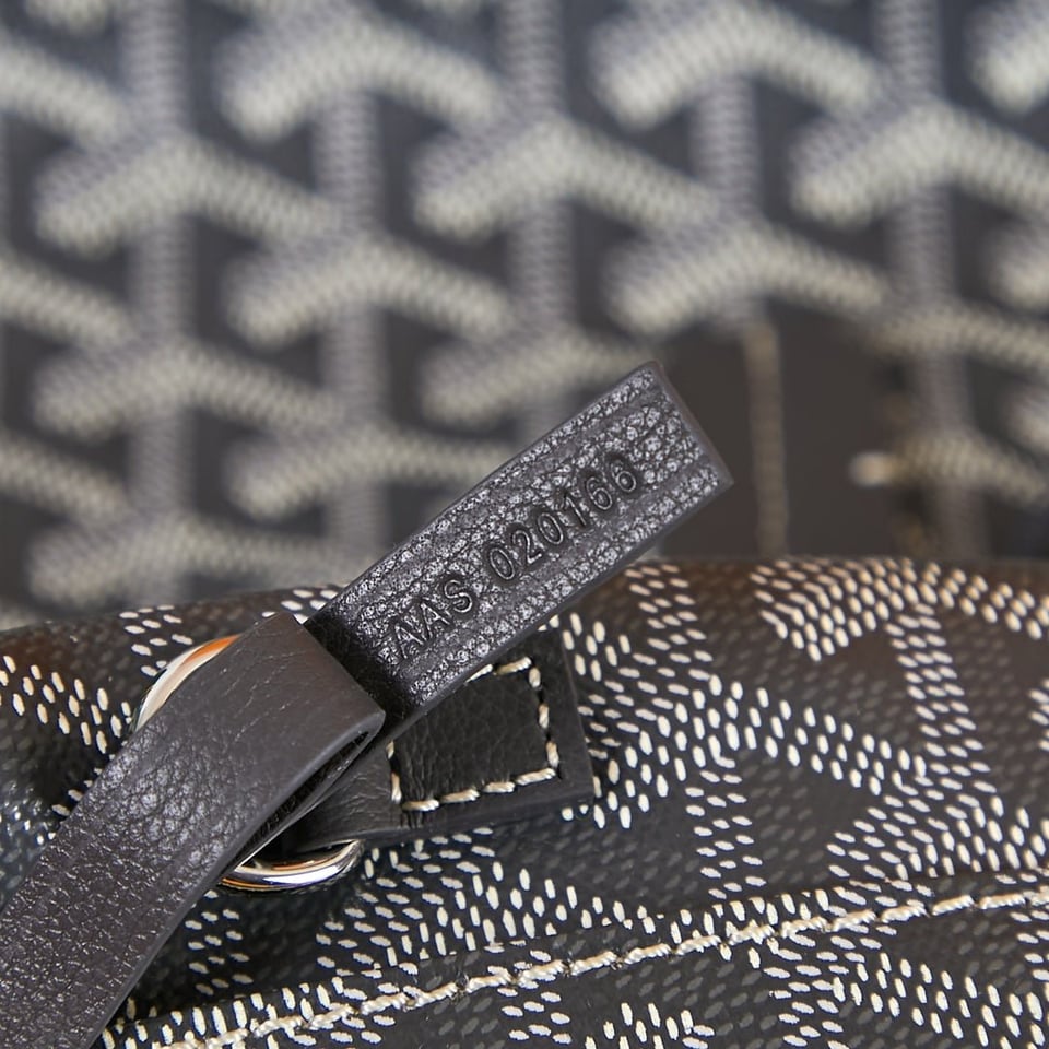 Goyard Saint Louis Pm 34Cm Grey Canvas Chevroches Calfskin view 8