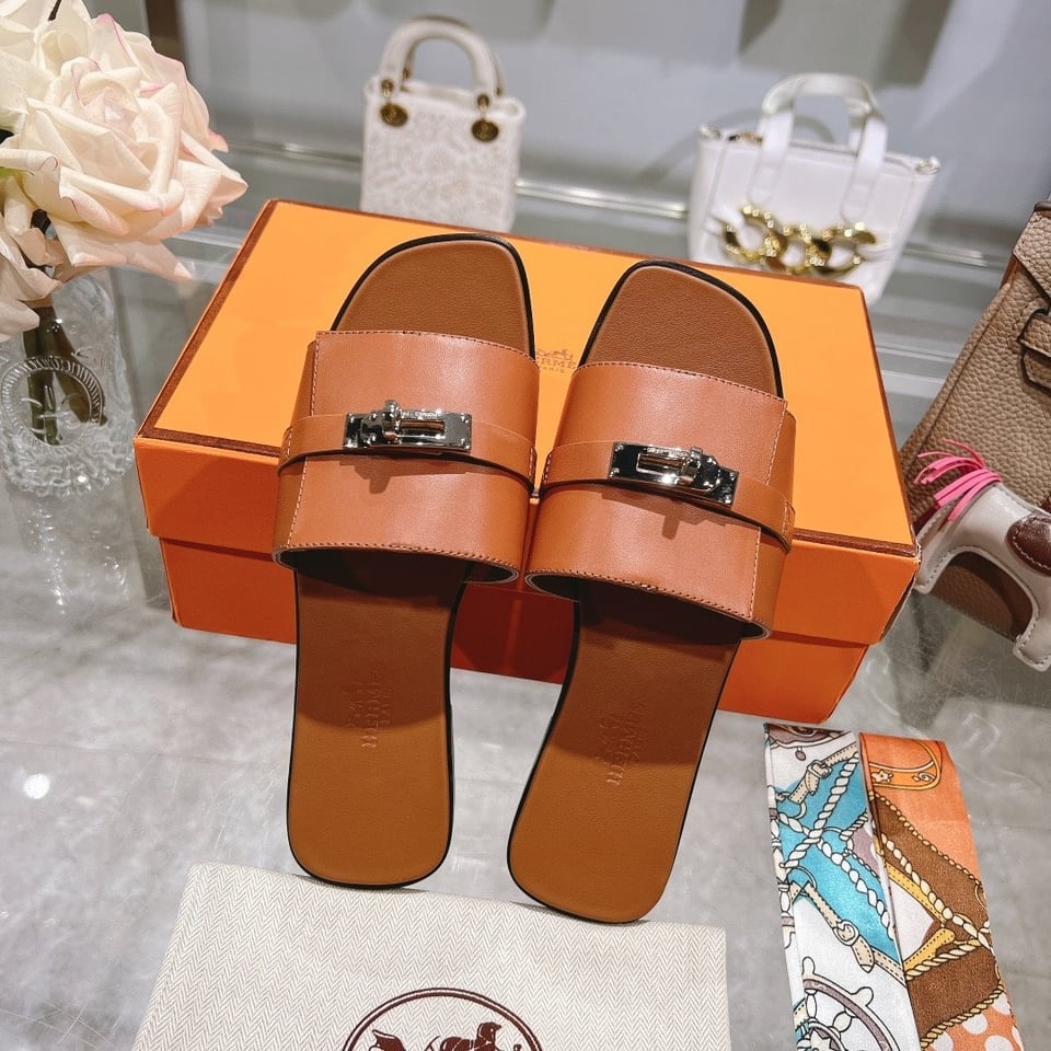 Hermes Giulia Sandal Brown H231056Z A3360 view 8