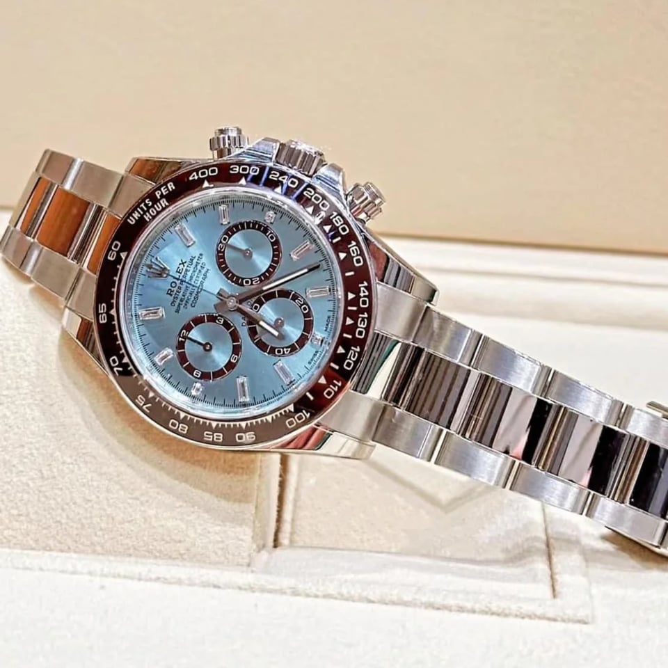 Rolex Daytona 40 mm Ice blue Dial 126506 “Platona” view 3