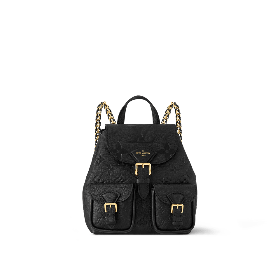 Louis Vuitton Backup Monogram Empreinte Leather – Women – Handbags Black