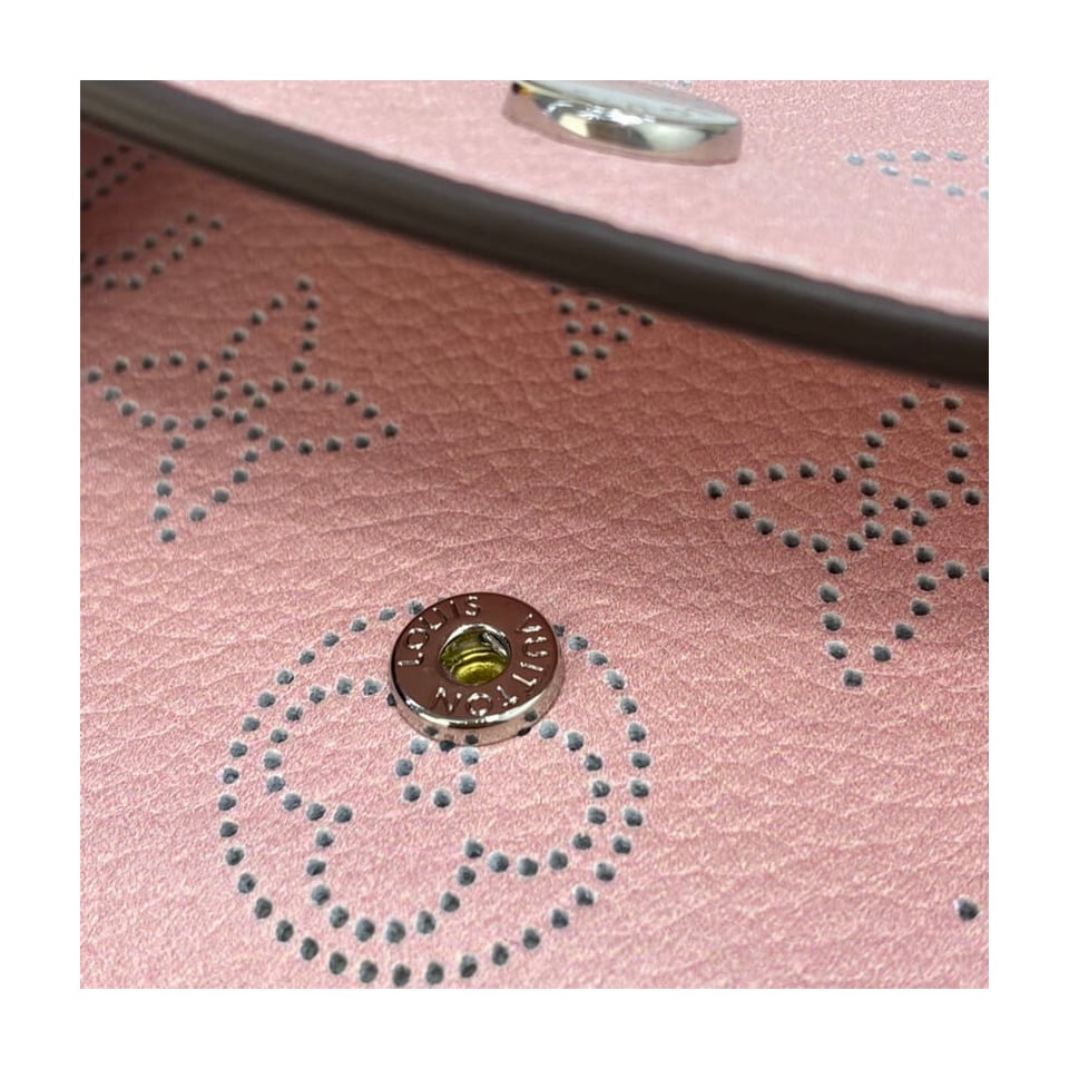 Louis Vuitton Iris Compact Wallet in Pink Gradient Mahina Perforated Leather view 7
