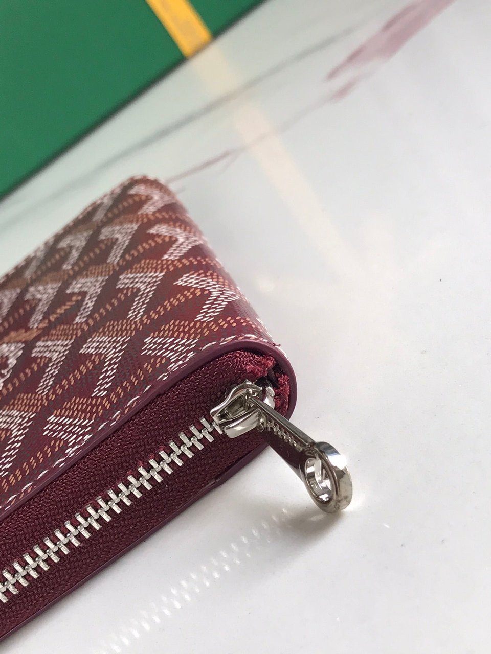 Goyard Matignon Mini Wallet 11 Cm Wine Red Goyardine Canvas And Calfskin view 7