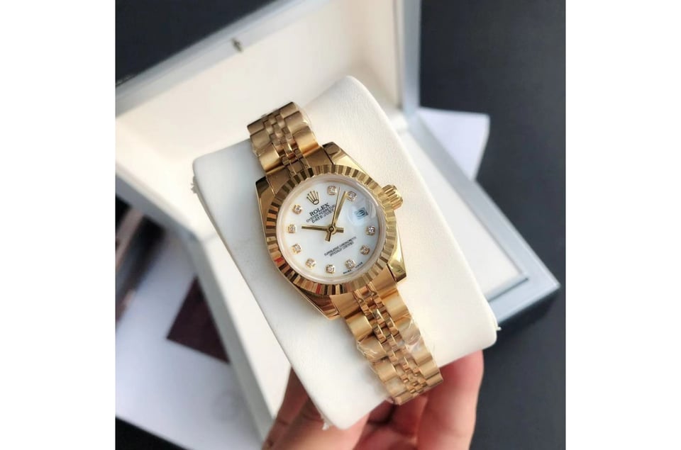 Rolex Datejust 36/28mm RG/RG Jub White/Dial view 6