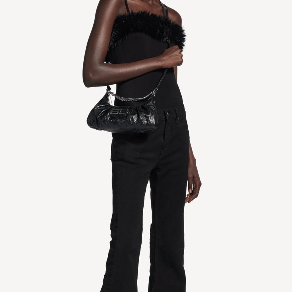 Balenciaga Pamela Shoulder Bag Small Black 28cm/11in view 3