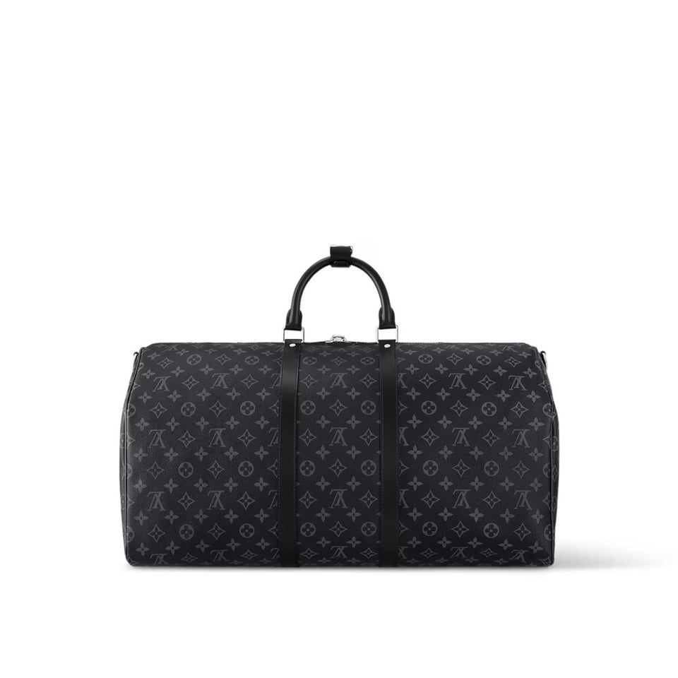 Louis Vuitton Keepall Bandouliere 55 Monogram Eclipse Canvas Travel Bag for Men 55cm/21.7in M40605 view 4