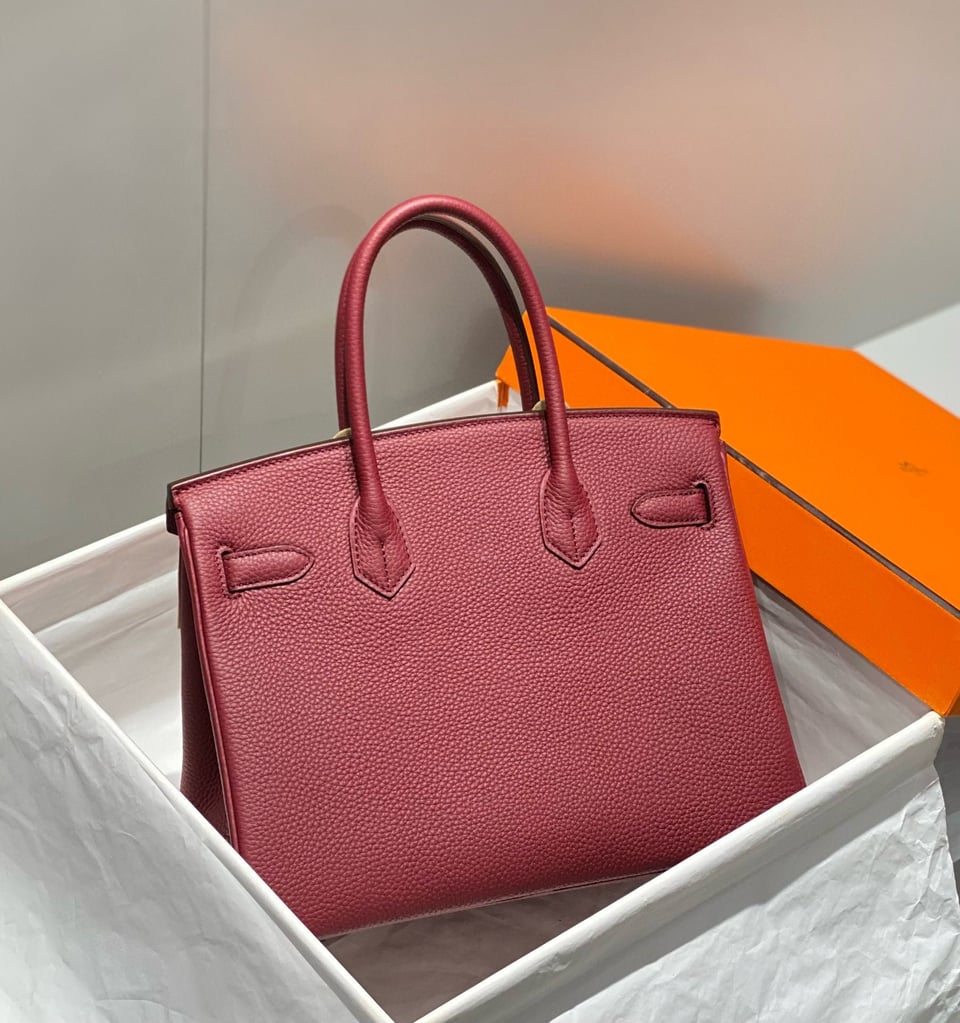 Hermes Birkin 25Cm Rouge H Togo Leather Gold Hardware view 3