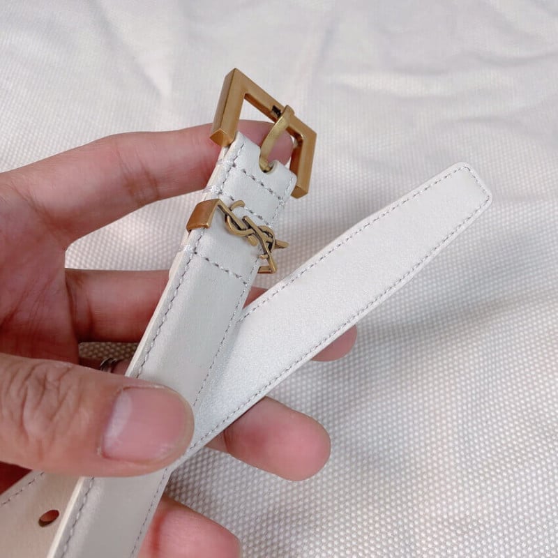 Saint Laurent Monogram Lacquer Leather 3.0cm Belt view 8