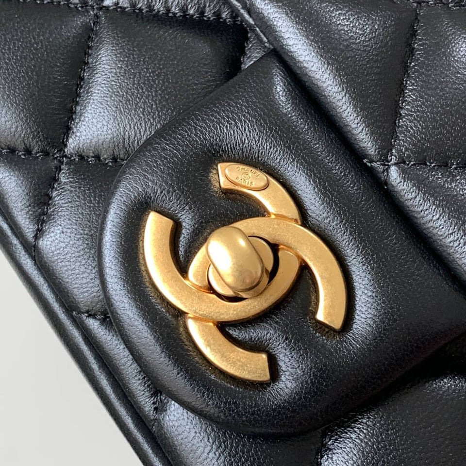 Chanel Mini Flap Bag with Pearl Top Handle Chain view 10