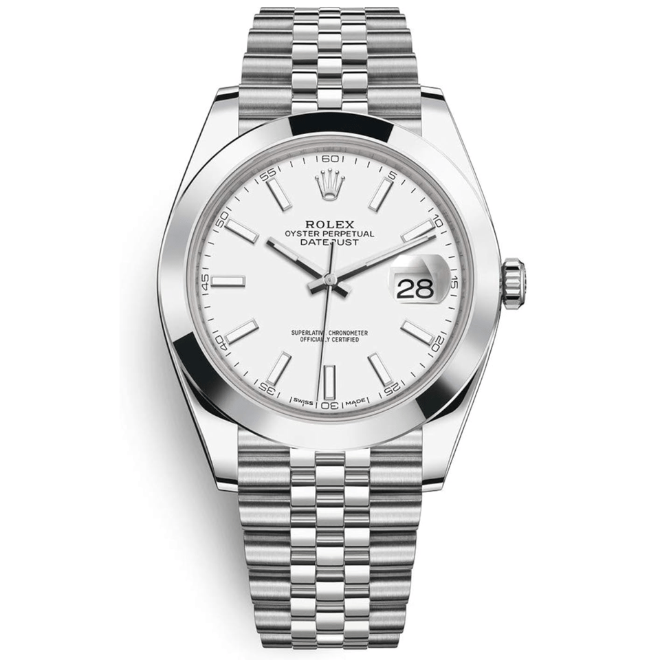 Rolex Datejust 41mm White Dial 126334 Jubilee Flutted