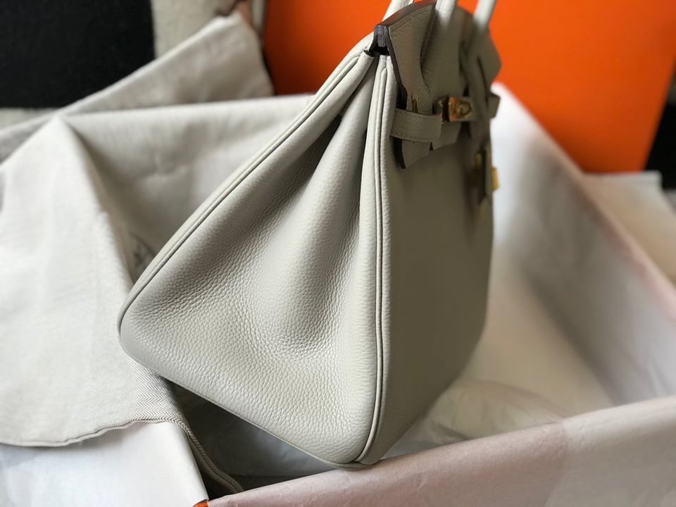 Hermes Birkin 35Cm Bag Cream Togo Gold Hardware view 8