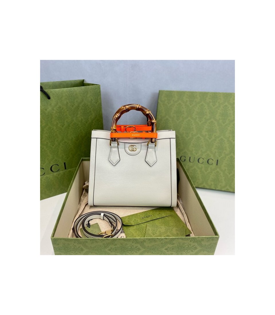 Gucci Diana Small Tote Bag White view 5