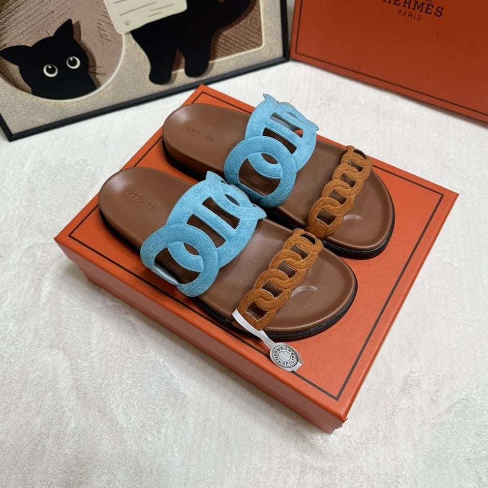 Hermes Extra Sandal Mineral Blue And Natural H222301Z 6H345 view 5