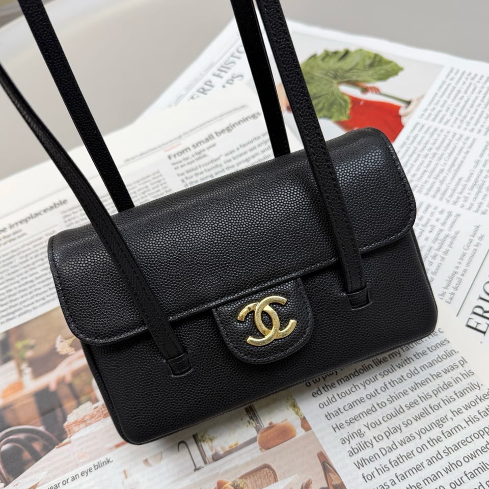 Chanel Clutch Black Bag 17cm/6.7in view 5