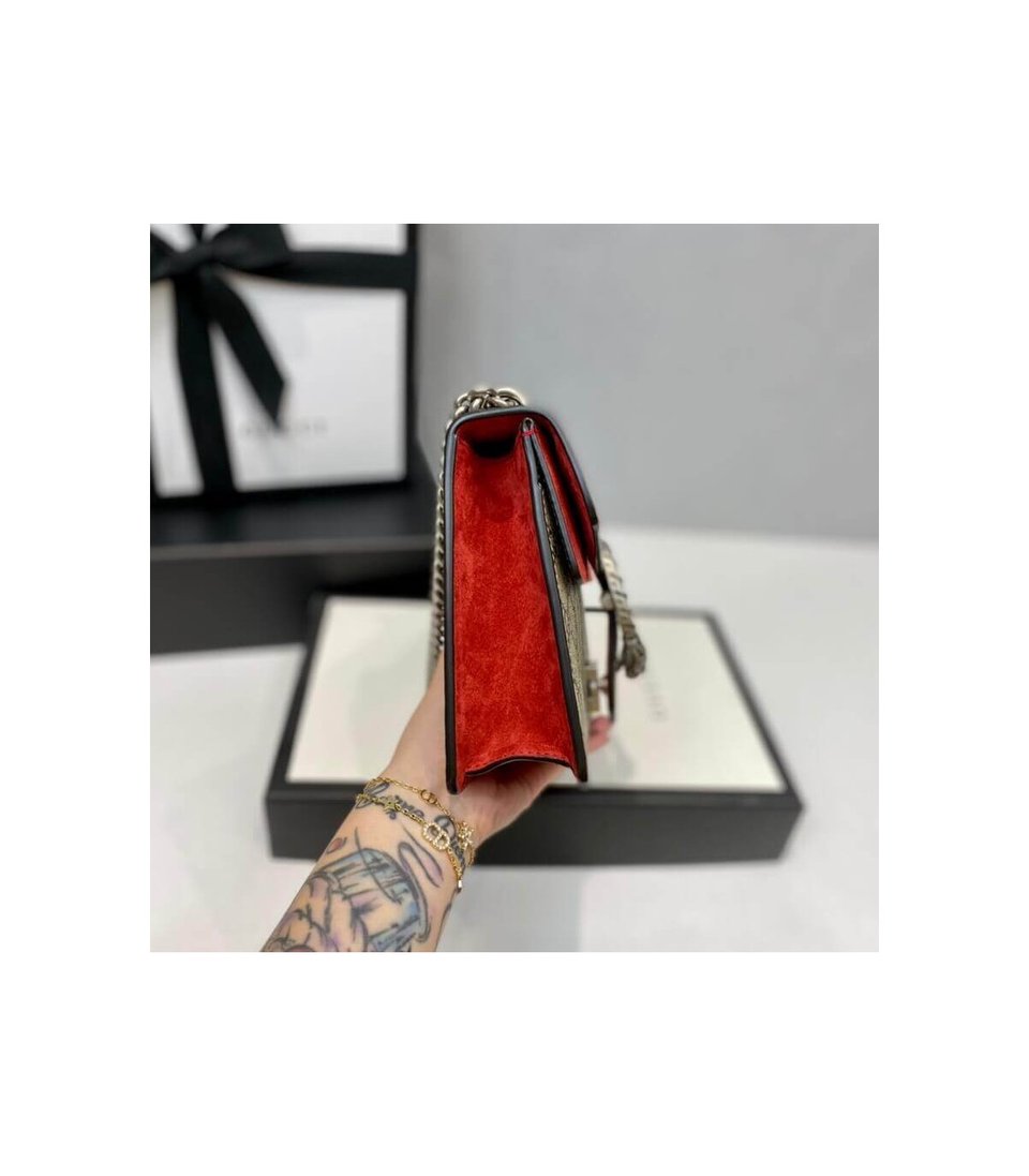 Gucci Dionysus GG Supreme Mini Bag Red 20cm view 12