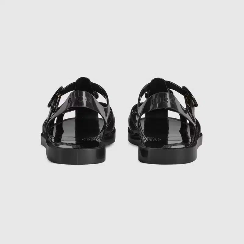 Gucci Sandal With Double G Black 674132 Fm00 1000 view 3