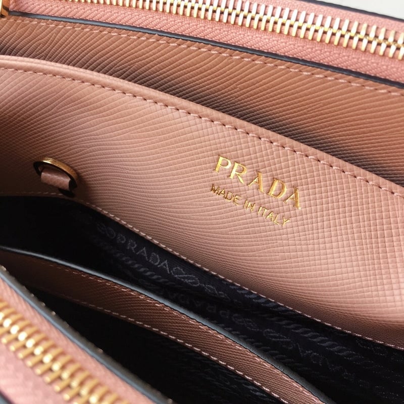 Prada Large Galleria Saffiano Leather Bag In Cameo view 7