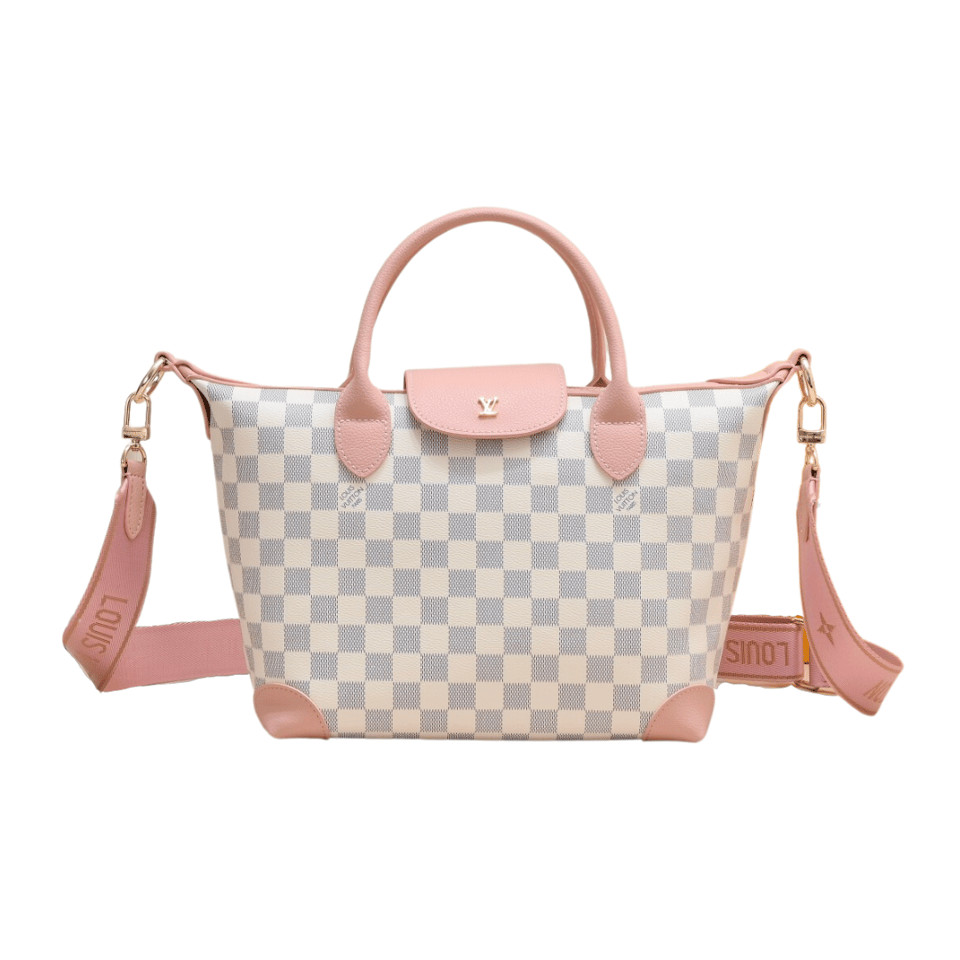Louis Vuitton Tote Bag Damier Azur Pink 26Cm