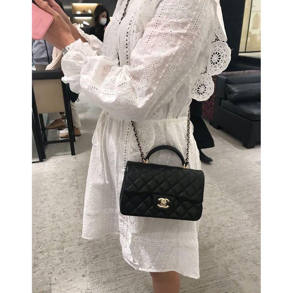 Chanel Mini Flap Bag With Top Handle view 3