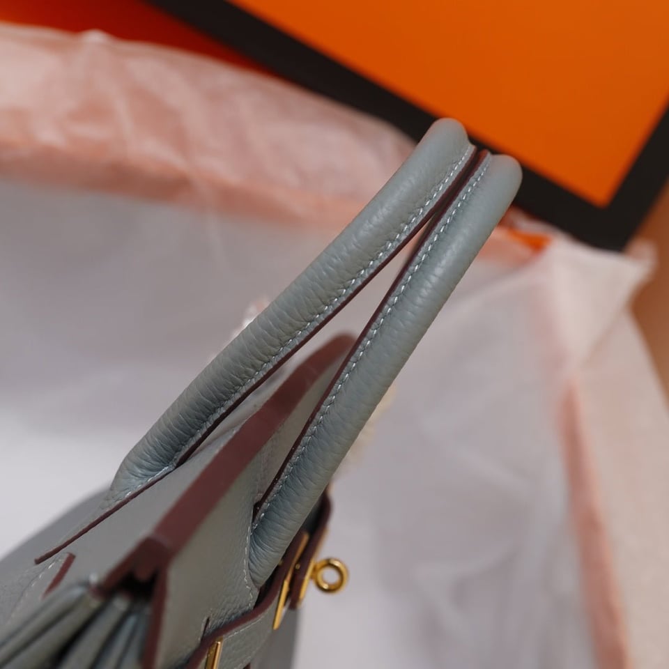 Hermes Birkin Bag 30 Tempered Gray Togo Gold Hardware view 10