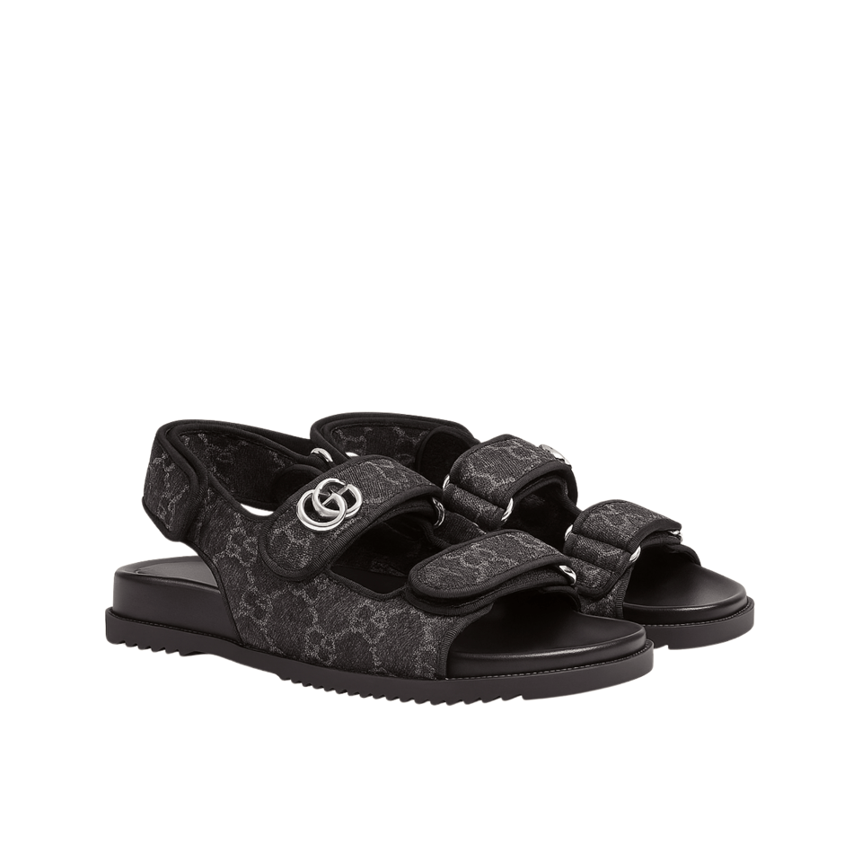 Gucci Double G Sandal Denim 771575 Facvp 8446 view 2