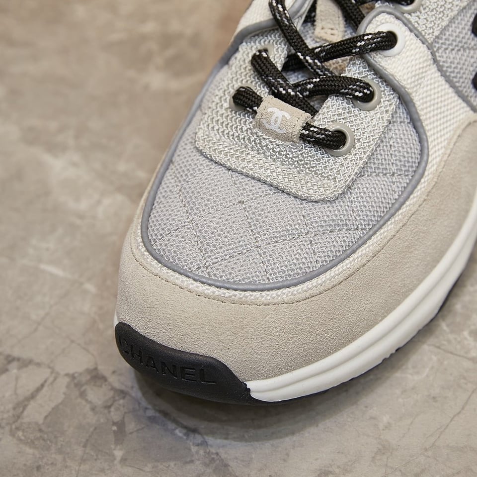 Chanel Low Top Trainer Gray White view 5