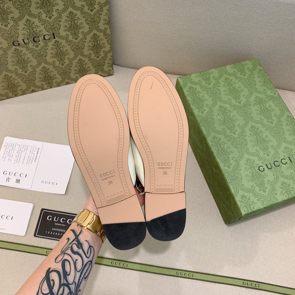 Gucci Princetown Leather Slipper White view 11