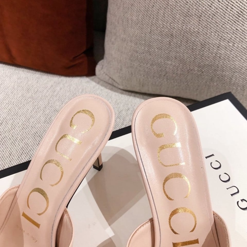 Gucci Sylvie Chain Mule Sandals Pink view 7
