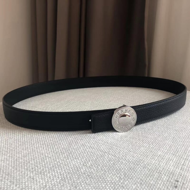 Hermes Bouton Bombe Belt Buckle &amp; Reversible Leather Strap 24mm H0800 view 3