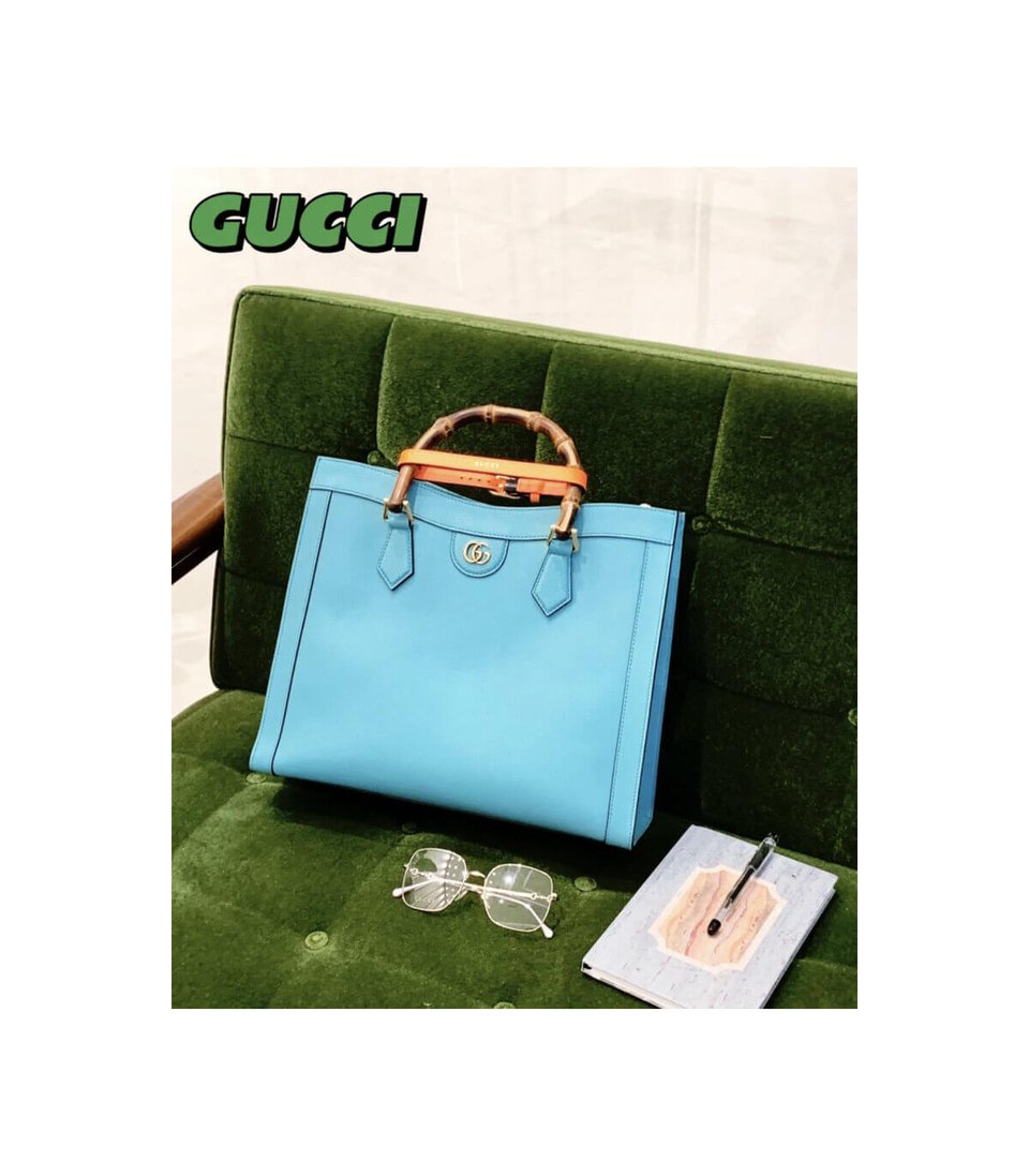 Gucci Diana Small Tote Bag Light Blue view 3