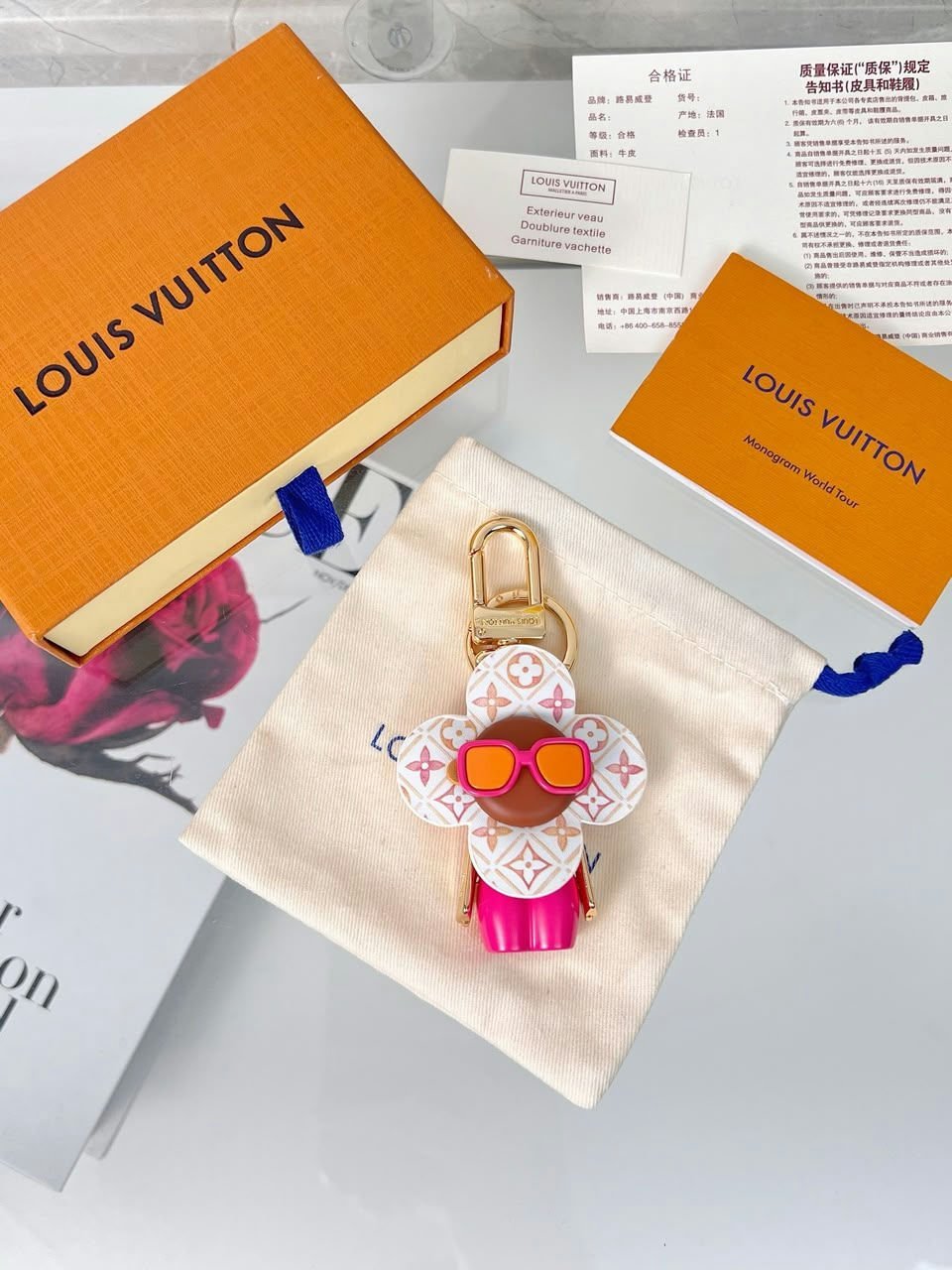 Louis Vuitton Vivienne Keychain Monogram The Doll’s Face 13.5cm/5.3in view 2