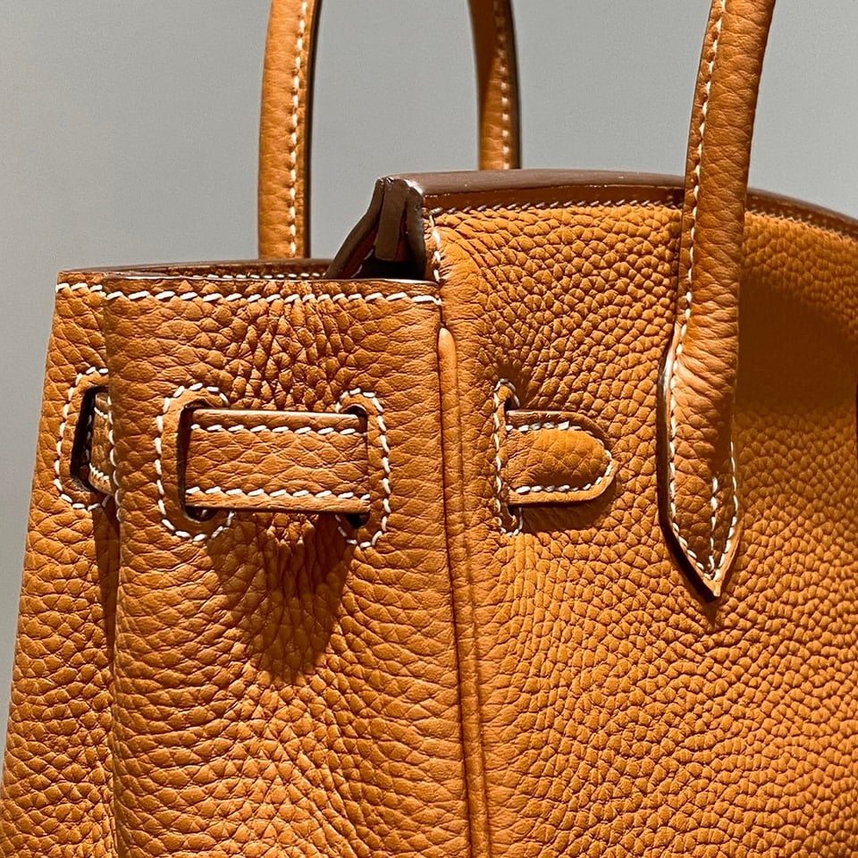 Hermes Birkin 20Cm Gold Togo Leather Gold Hardware view 7