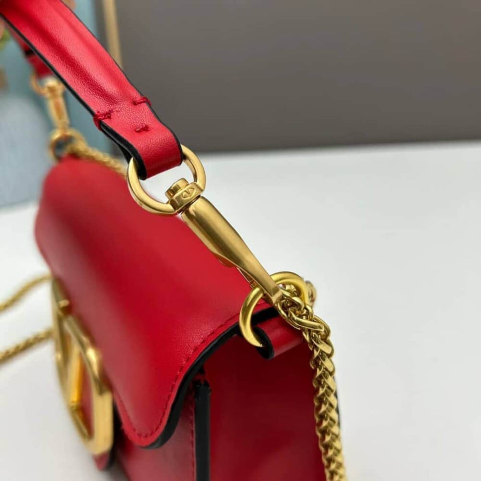 Valentino Locò Small Shoulder Bag In Calfskin Red 1W2B0K53Zxlm24 view 9