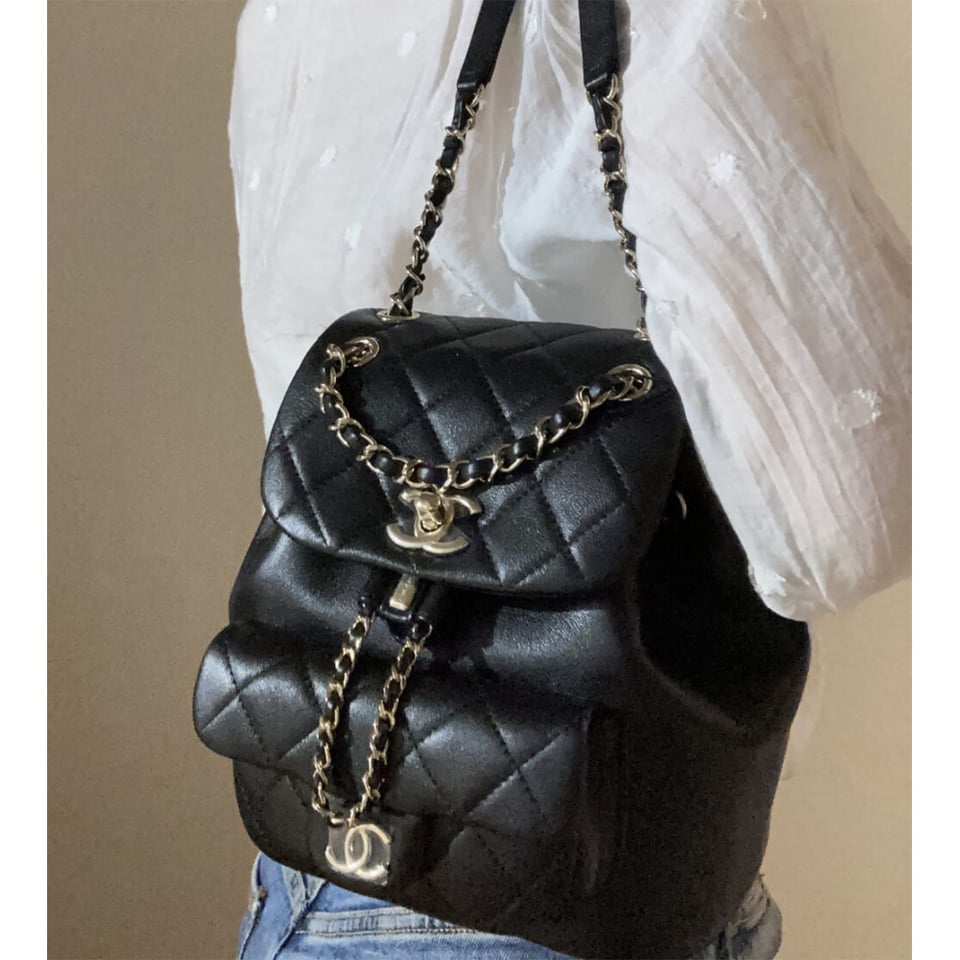 Chanel Calfskin Quilted Medium Duma Backpack 23cm view 4