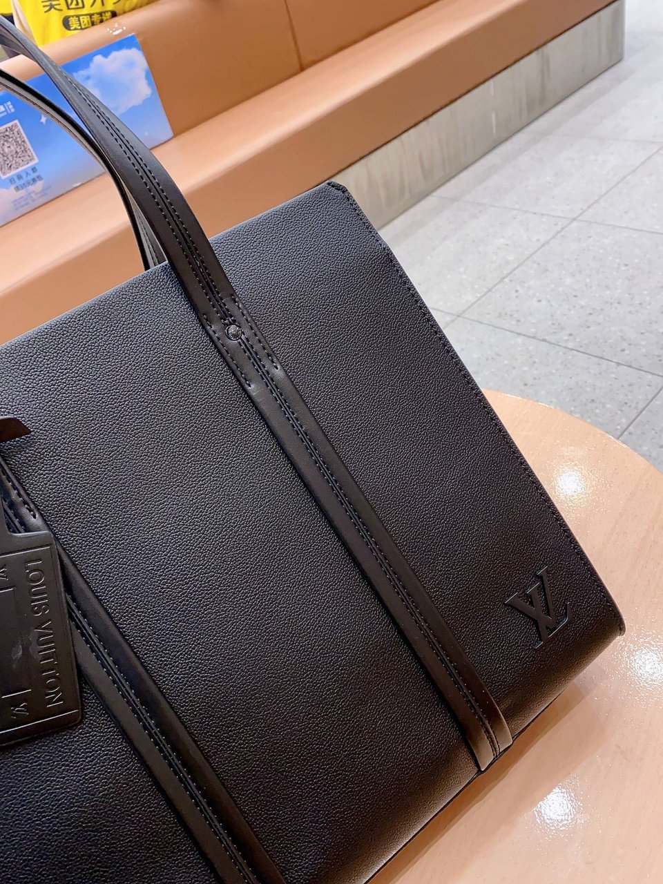 Louis Vuitton Aerogram Takeoff Tote Bag Black 37Cm M57308 view 12