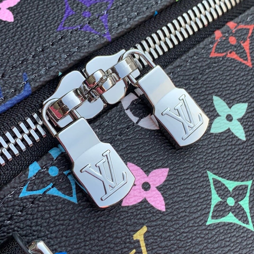 Louis Vuitton LV x TM Keepall Bandoulière 50 Multicolore Black 50cm M13745 view 6