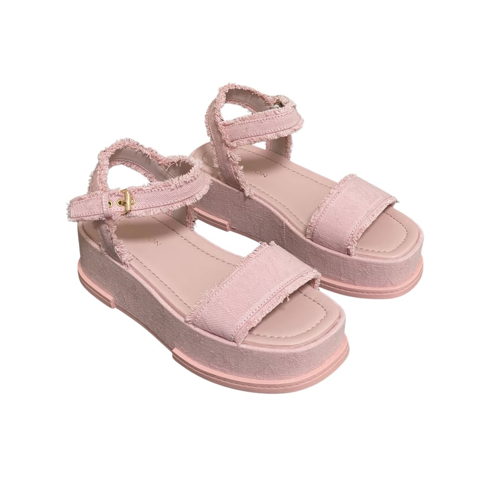Louis Vuitton By The Pool Maya Flatform Sandal Pink view 2