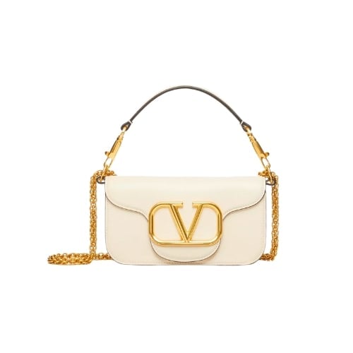 Valentino Locò Small Shoulder Bag In Calfskin White 1W2B0K53Zxli16 view 2