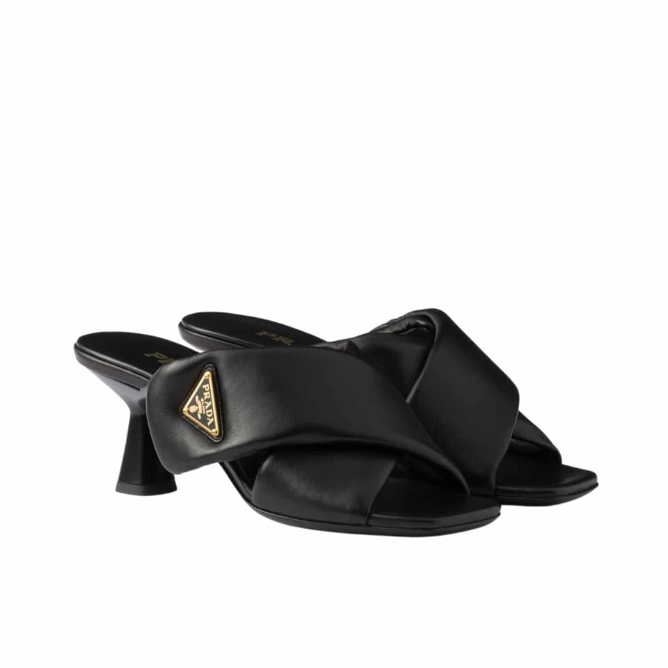 Prada Padded Nappa Sandals Black 1Xx754 2Dl8 F0002 F 065 view 2