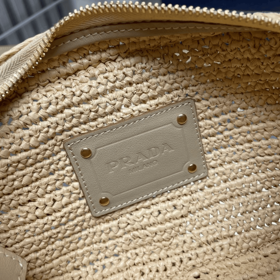 Prada Crochet Prada Brique Bag Natural 20Cm view 12