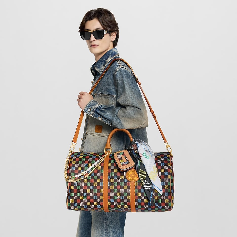 Louis Vuitton Keepall Bandoulière 50 Damier Ebene Canvas – Men Bags 50cm N00170 view 3