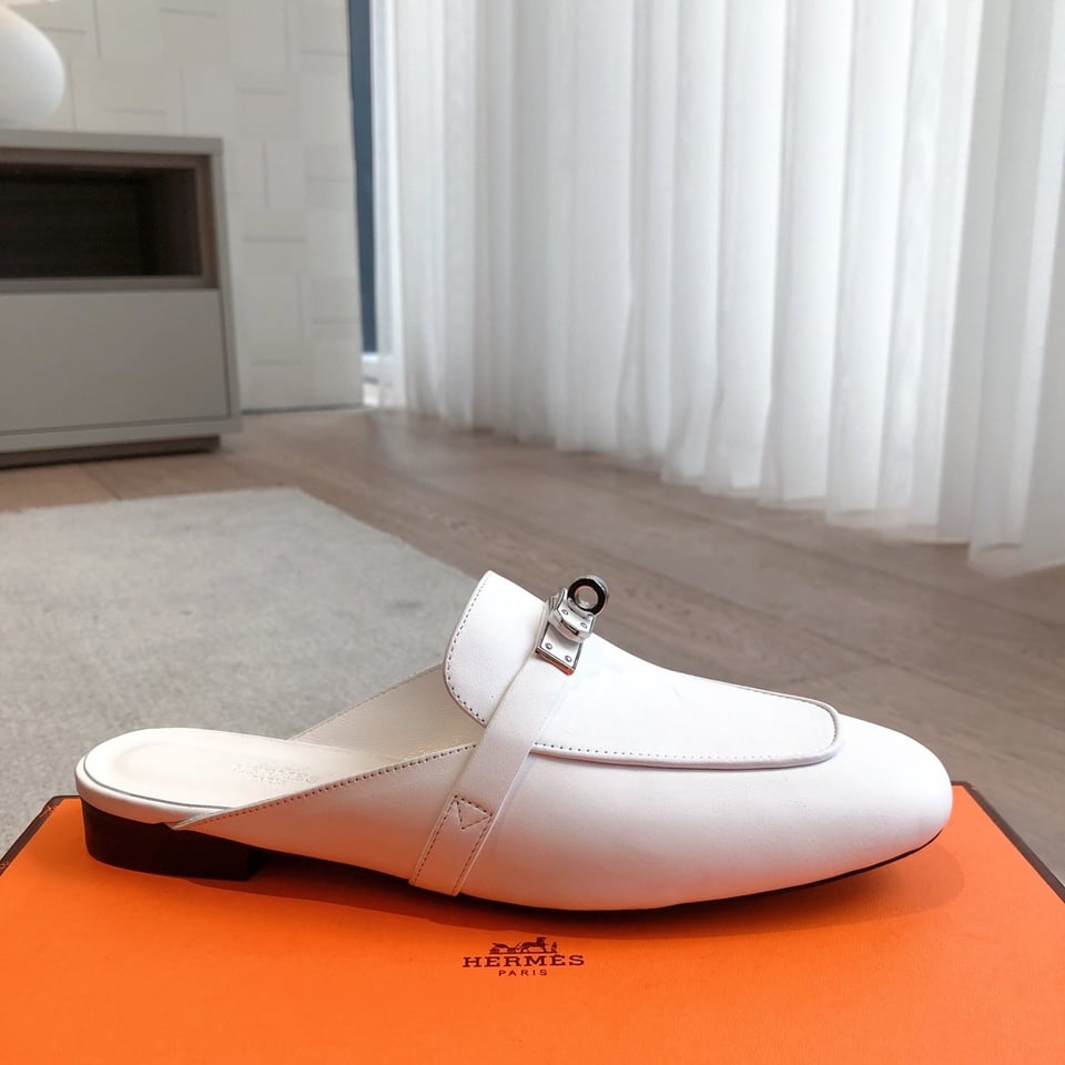 Hermes Oz Mule White view 4