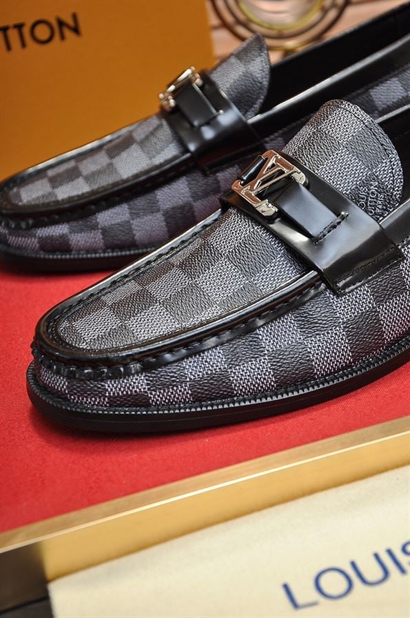 Louis Vuitton LV Monte Carlo Mocassin Damier Black Loafers for Men view 9