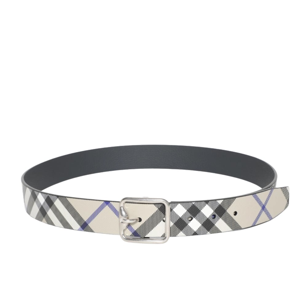 Burberry Classic Nova Check Leather 35mm Belt For Men
