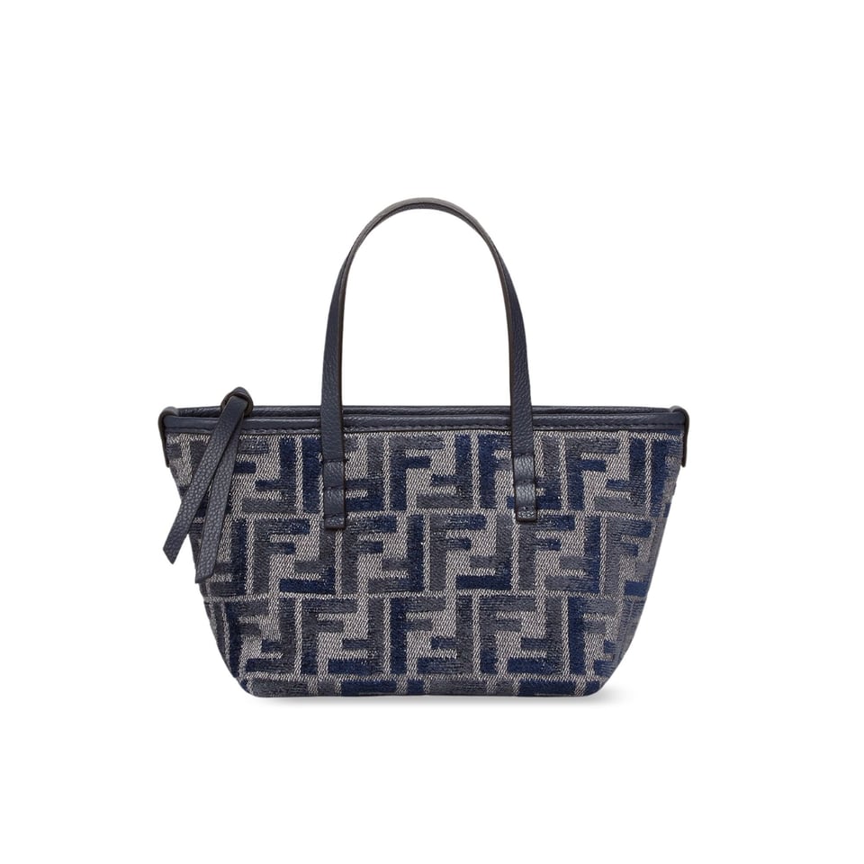 Fendi Roll Mini Ff Chenille Bag Dark Blue 16Cm view 2