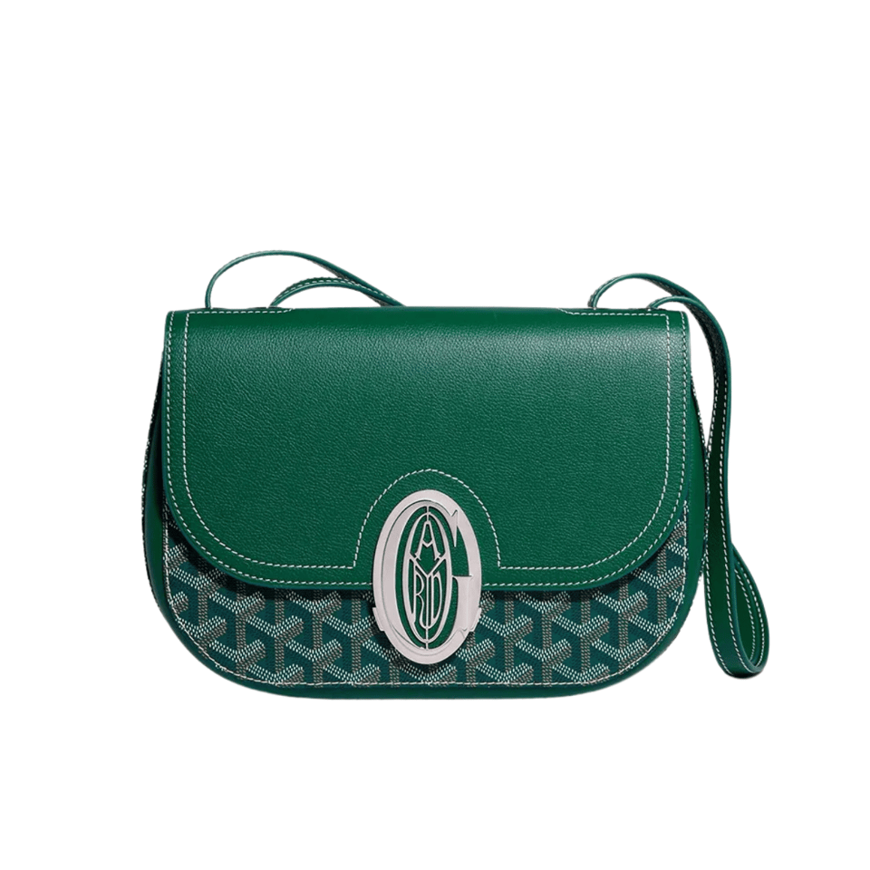 Goyard 233 Bag 25 Cm Green Calfskin And Goyardine Canvas 25cm view 2